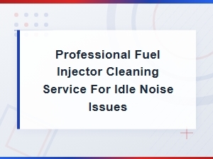 Professional Fuel Injector Cleaning to Fix Idle Noise and Rattle Issues